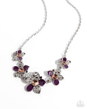 April Showers Bring Flowers - Purple Necklace - Paparazzi Accessories Necklace Bedazzle Me Pretty Mobile Fashion Boutique