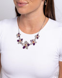 April Showers Bring Flowers - Purple Necklace - Paparazzi Accessories Necklace Bedazzle Me Pretty Mobile Fashion Boutique