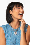 Ardent Affection - White Necklace - Paparazzi Accessories Necklace Bedazzle Me Pretty Mobile Fashion Boutique