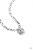 Ardent Affection - White Necklace - Paparazzi Accessories Necklace Bedazzle Me Pretty Mobile Fashion Boutique