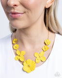 Arranged Aria - Yellow Necklace - Paparazzi Accessories Necklace Bedazzle Me Pretty Mobile Fashion Boutique