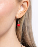 Artful Arrow - Red Necklace - Paparazzi Accessories Necklace Bedazzle Me Pretty Mobile Fashion Boutique