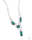 Artistic Elegance - Green Necklace - Paparazzi Accessories Necklace Bedazzle Me Pretty Mobile Fashion Boutique