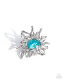 Artistic Movement - Blue Ring - Paparazzi Accessories Ring Bedazzle Me Pretty Mobile Fashion Boutique