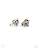 As Far As It GLOWS - Multi Cuff Earrings - Paparazzi Accessories Post Earrings Bedazzle Me Pretty Mobile Fashion Boutique