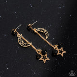 Astral Admiration - Black Post Earrings - Paparazzi Accessories Post Earrings Bedazzle Me Pretty Mobile Fashion Boutique