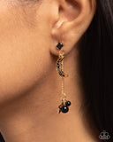Astral Admiration - Black Post Earrings - Paparazzi Accessories Post Earrings Bedazzle Me Pretty Mobile Fashion Boutique