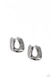 Asymmetric Advocate - Silver Earrings - Paparazzi Accessories Earrings Bedazzle Me Pretty Mobile Fashion Boutique