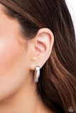 Asymmetric Advocate - Silver Earrings - Paparazzi Accessories Earrings Bedazzle Me Pretty Mobile Fashion Boutique