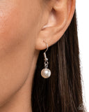 Attractive Austen - White Necklace - Paparazzi Accessories Necklace Bedazzle Me Pretty Mobile Fashion Boutique