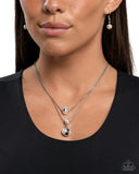 Attractive Austen - White Necklace - Paparazzi Accessories Necklace Bedazzle Me Pretty Mobile Fashion Boutique