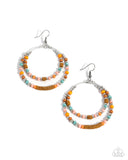 Audacious Arrangement - Orange Earrings - Paparazzi Accessories Earrings Bedazzle Me Pretty Mobile Fashion Boutique