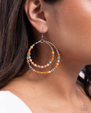 Audacious Arrangement - Orange Earrings - Paparazzi Accessories Earrings Bedazzle Me Pretty Mobile Fashion Boutique