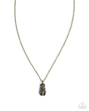 Australian Ambition - Brass Necklace - Paparazzi Accessories Necklace Bedazzle Me Pretty Mobile Fashion Boutique
