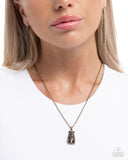 Australian Ambition - Brass Necklace - Paparazzi Accessories Necklace Bedazzle Me Pretty Mobile Fashion Boutique