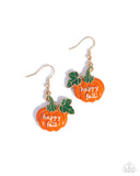 Autumn Affair - Orange Earrings - Paparazzi Accessories Earrings Bedazzle Me Pretty Mobile Fashion Boutique