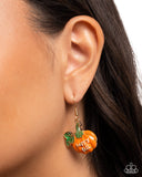 Autumn Affair - Orange Earrings - Paparazzi Accessories Earrings Bedazzle Me Pretty Mobile Fashion Boutique