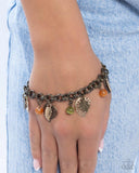 Autumn Equinox - Brass Bracelet - Paparazzi Accessories Bracelet Bedazzle Me Pretty Mobile Fashion Boutique