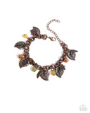 Autumn Equinox - Copper Bracelet - Paparazzi Accessories Bracelet Bedazzle Me Pretty Mobile Fashion Boutique