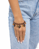 Autumn Equinox - Copper Bracelet - Paparazzi Accessories Bracelet Bedazzle Me Pretty Mobile Fashion Boutique