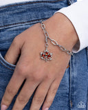 Autumnal Allegiance - Brown Bracelet Charm - Paparazzi Accessories Bracelet Bedazzle Me Pretty Mobile Fashion Boutique