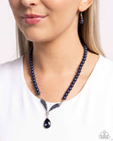 Avant-Garde Adornment - Blue Necklace - Paparazzi Accessories Necklace Bedazzle Me Pretty Mobile Fashion Boutique