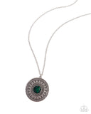 Aztec Apex - Green Necklace - Paparazzi Accessories Necklace Bedazzle Me Pretty Mobile Fashion Boutique