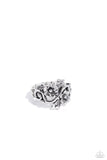 Backyard Beauty - Silver Ring - Paparazzi Accessories Ring Bedazzle Me Pretty Mobile Fashion Boutique