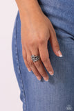 Backyard Beauty - Silver Ring - Paparazzi Accessories Ring Bedazzle Me Pretty Mobile Fashion Boutique