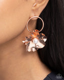 Backyard Bling - Copper Post Earrings - Paparazzi Accessories Post Earrings Bedazzle Me Pretty Mobile Fashion Boutique