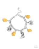 Badlands Beau - Yellow Bracelet - Paparazzi Accessories Bracelet Bedazzle Me Pretty Mobile Fashion Boutique