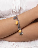 Badlands Beau - Yellow Bracelet - Paparazzi Accessories Bracelet Bedazzle Me Pretty Mobile Fashion Boutique