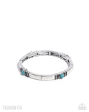 Badlands Beginning - Blue Bracelet - Paparazzi Accessories Bracelet Bedazzle Me Pretty Mobile Fashion Boutique