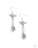 Balancing Bird - Silver Earrings - Paparazzi Accessories Earrings Bedazzle Me Pretty Mobile Fashion Boutique