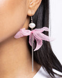 Ballerina Build - Pink Earrings - Paparazzi Accessories Earrings Bedazzle Me Pretty Mobile Fashion Boutique