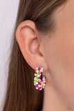 Balloon Backdrop - White Earrings - Paparazzi Accessories Earrings Bedazzle Me Pretty Mobile Fashion Boutique