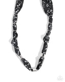 Bandana Balance - Black Necklace - Paparazzi Accessories Necklace Bedazzle Me Pretty Mobile Fashion Boutique