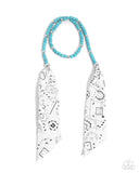 Bandana Ballad - Blue Necklace - Paparazzi Accessories Necklace Bedazzle Me Pretty Mobile Fashion Boutique
