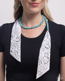 Bandana Ballad - Blue Necklace - Paparazzi Accessories Necklace Bedazzle Me Pretty Mobile Fashion Boutique