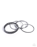Bangle Brilliance - Black Bracelet - Paparazzi Accessories Bracelet Bedazzle Me Pretty Mobile Fashion Boutique
