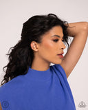 Barbell Beauty - Gold Cuff Earrings - Paparazzi Accessories Post Earrings Bedazzle Me Pretty Mobile Fashion Boutique