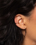 Barbell Beauty - Gold Cuff Earrings - Paparazzi Accessories Post Earrings Bedazzle Me Pretty Mobile Fashion Boutique