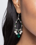 Baroness Behavior - Green Earrings - Paparazzi Accessories Earrings Bedazzle Me Pretty Mobile Fashion Boutique
