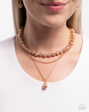 Baroque Bling - Brown Necklace - Paparazzi Accessories Necklace Bedazzle Me Pretty Mobile Fashion Boutique