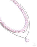 Baroque Bling - Pink Necklace - Paparazzi Accessories Necklace Bedazzle Me Pretty Mobile Fashion Boutique