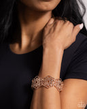 Baroque Bouquet - Gold Bracelet - Paparazzi Accessories Bracelet Bedazzle Me Pretty Mobile Fashion Boutique