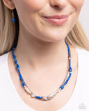 Basic Beading - Blue Necklace - Paparazzi Accessories Necklace Bedazzle Me Pretty Mobile Fashion Boutique