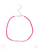Basic Brightness - Pink Anklet - Paparazzi Accessories Anklet Bedazzle Me Pretty Mobile Fashion Boutique