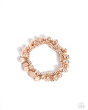 Bauble Beginning - Rose Gold Bracelet - Paparazzi Accessories Bracelet Bedazzle Me Pretty Mobile Fashion Boutique