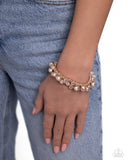 Bauble Beginning - Rose Gold Bracelet - Paparazzi Accessories Bracelet Bedazzle Me Pretty Mobile Fashion Boutique